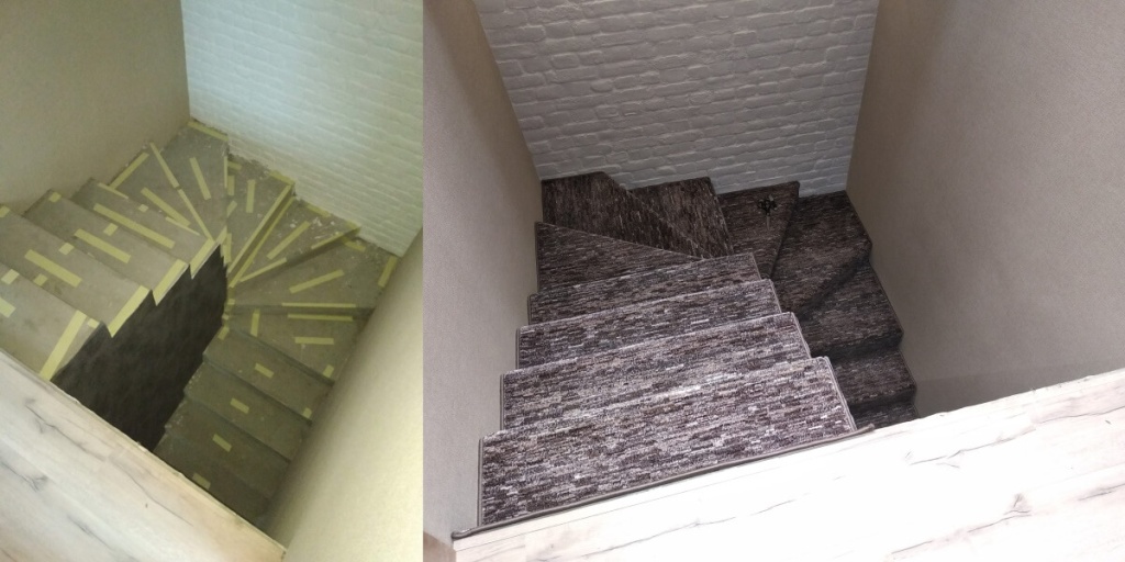 Ковровая дорожка на бетонную лестницу