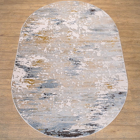 ковер каскад 25632 24346. Ворс различной высоты - интересный эффект объема рисунка. Мягкий упругий ковер 25632 Прямой для спальной, гостиной. Приятные пастельные тона - насыщенность спокойного домашнего интерьера. Голубой Крем, . Абстракция. ковер каскад 25632 24346