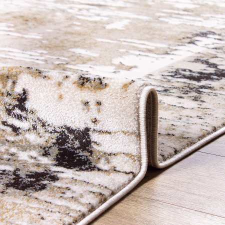 ковер каскад 25629 24342. Ворс различной высоты - интересный эффект объема рисунка. Мягкий упругий ковер 25629 Прямой для спальной, гостиной. Приятные пастельные тона - насыщенность спокойного домашнего интерьера. Бежевый Черный, . Абстракция. пустой ковер каскад 25629 24342