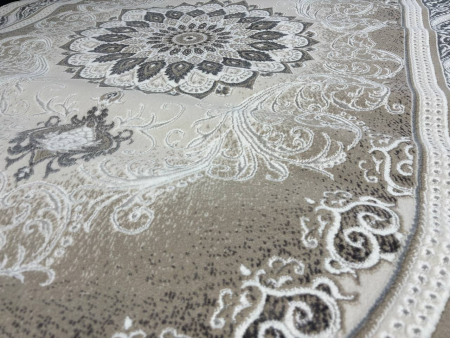 ковер tron t102a cokme_krem/d.gray