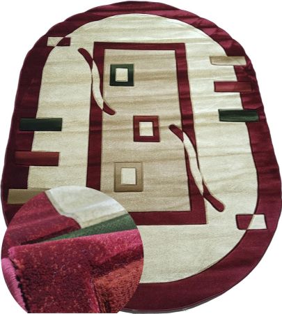 Ковер Imperial Carving 1347 CREAM / RED 2,0х5,0 Овал