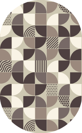 Карпеты обработанные Принт   ПА 1,66 2,3  БАВЕНО ОВАЛ 17 34 1Y  1 сорт